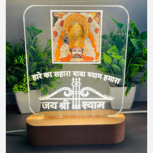 GAS- Khatu Shyam Ji Idol LED Light Glow Frame