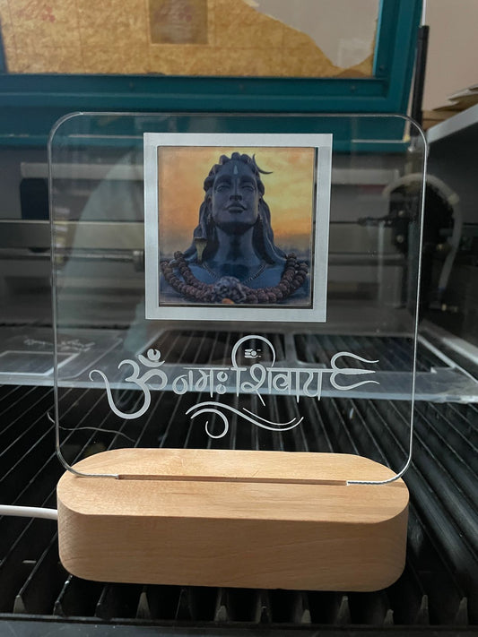 GAS- Mahadev Idol LED Light Acrylic Glow Frame