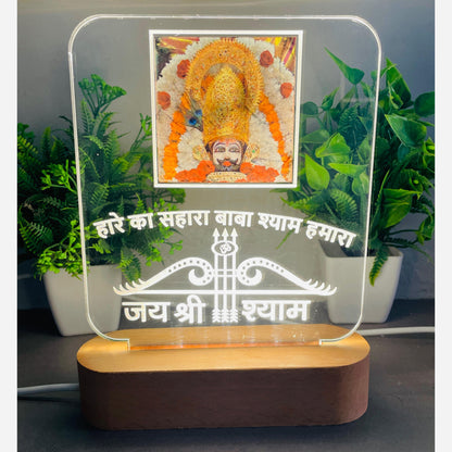 GAS- Khatu Shyam Ji Idol LED Light Glow Frame